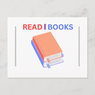 Cartão Postal LER LIVROS mensagem papel
