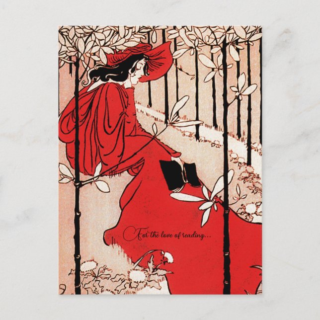 Cartão Postal Ler minhoca vintage retrô clássico  (Frente)