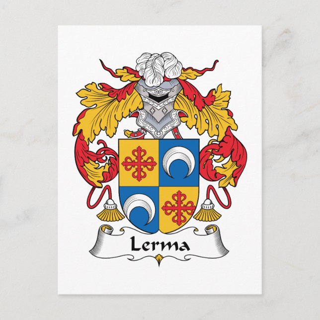 Cartão Postal Lerma Family Crest (Frente)
