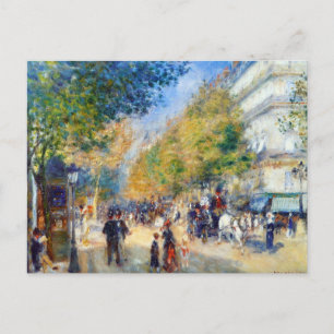 Cartão Postal Les Grands Boulevards por Renoir