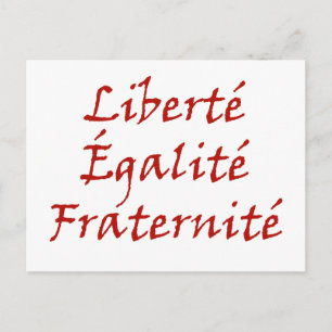 Cartão Postal Les Misérables Love Liberté, Égalité, Fraterni