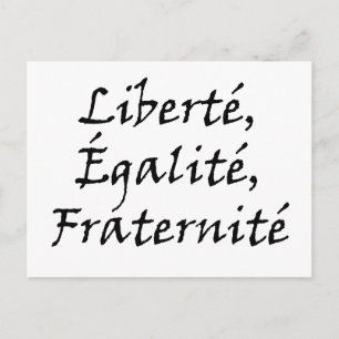 Cartão Postal Les Misérables Love Liberté, Égalité, Fraternité