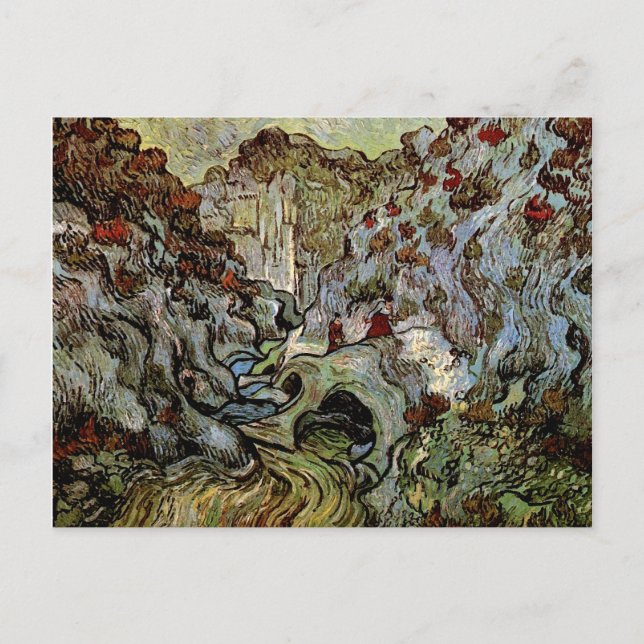 Cartão Postal Les Peiroulets Ravine, Vincent van Gogh (Frente)