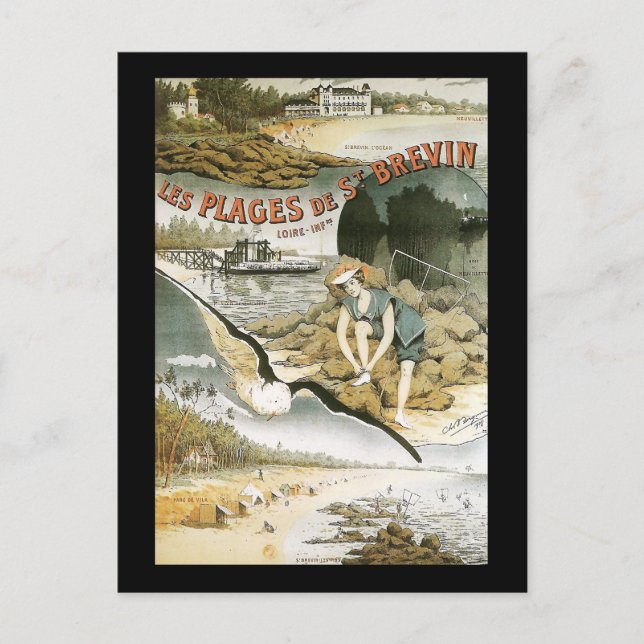 Cartão Postal les plages de santo curto (Frente)