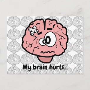 Cartão Postal Lesão cerebral aguda Psicologia Neurologia Cartoo