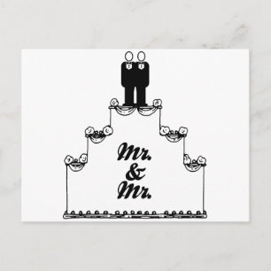 Cartão Postal LESBIAN WEDDING CAKE MR E MR - - - .png