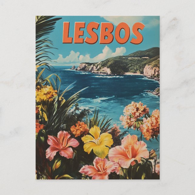Cartão Postal Lesbos Vintage (Frente)