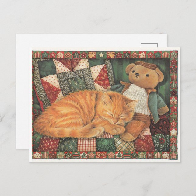 CARTÃO POSTAL LESLEY ANNE IVORYS CHRISTMAS CAT (Frente/Verso)