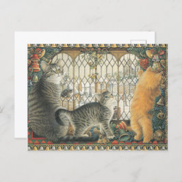 CARTÃO POSTAL LESLEY ANNE IVORYS CHRISTMAS CAT