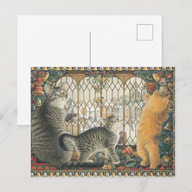CARTÃO POSTAL LESLEY ANNE IVORYS CHRISTMAS CAT (Frente/Verso)