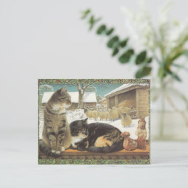 CARTÃO POSTAL LESLEY ANNE IVORYS CHRISTMAS CAT POSTCARD