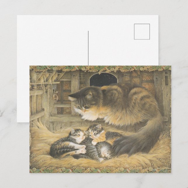 CARTÃO POSTAL LESLEY ANNE IVORYS CHRISTMAS CAT POSTCARD (Frente/Verso)