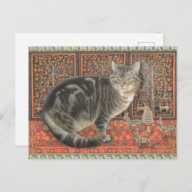 CARTÃO POSTAL LESLEY ANNE IVORYS CHRISTMAS CAT POSTCARD (Frente/Verso)