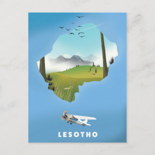 Cartão Postal Lesoto África do Sul - poster de Esqui