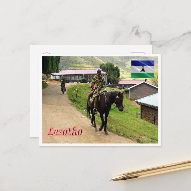 Cartão Postal Lesoto - Basotho - (Frente/Verso In Situ)