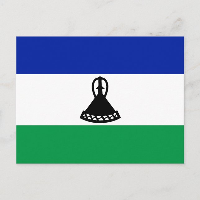 Cartão postal Lesoto Flag (Frente)
