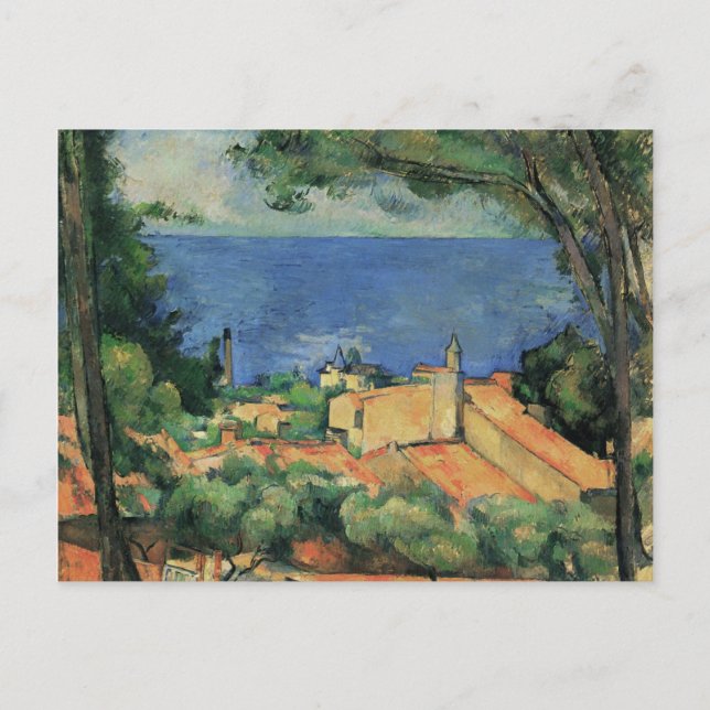 Cartão Postal L'Estaque com telhados vermelhos - Paul Cezanne -  (Frente)