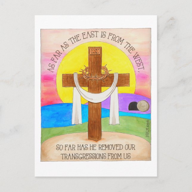 Cartão Postal Leste é do Ocidente Inspiracional (Frente)