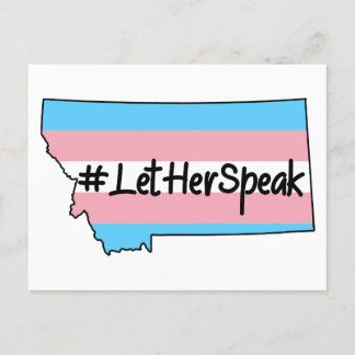 Cartão Postal #LetHerSpeak Zooey Zephyr Montana