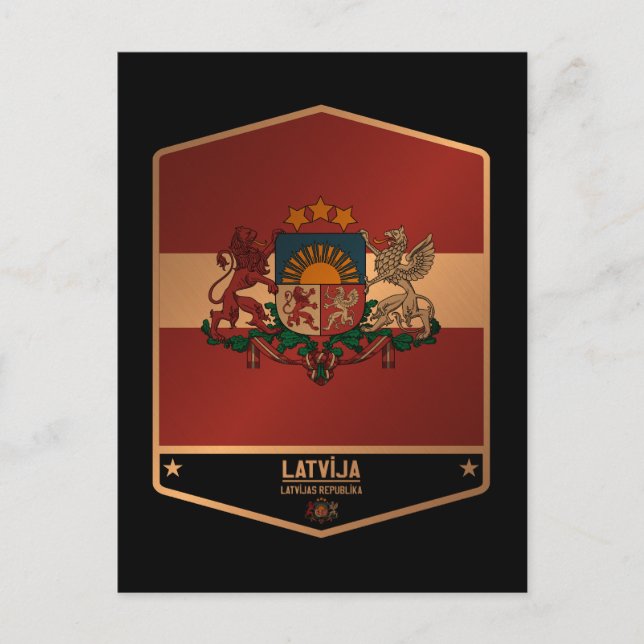 Cartão Postal Letónia (Frente)