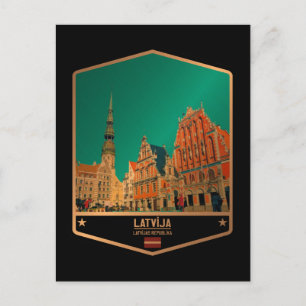 Cartão Postal Letónia