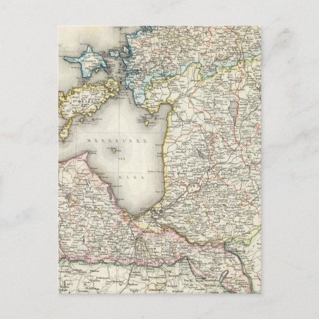 Cartão Postal Letónia, Estônia (Frente)