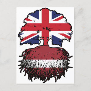 Cartão Postal Letónia Letónia Reino Unido Reino Unido