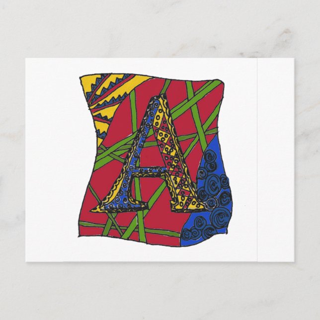 Cartão Postal Letra "A" (Frente)