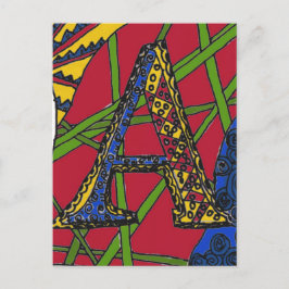 Cartão Postal Letra "A"