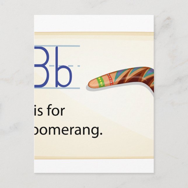 Cartão Postal Letra B (Frente)