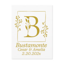 Letra Botânica Moderna B Personalizada