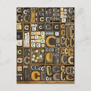 Cartão Postal Letra C