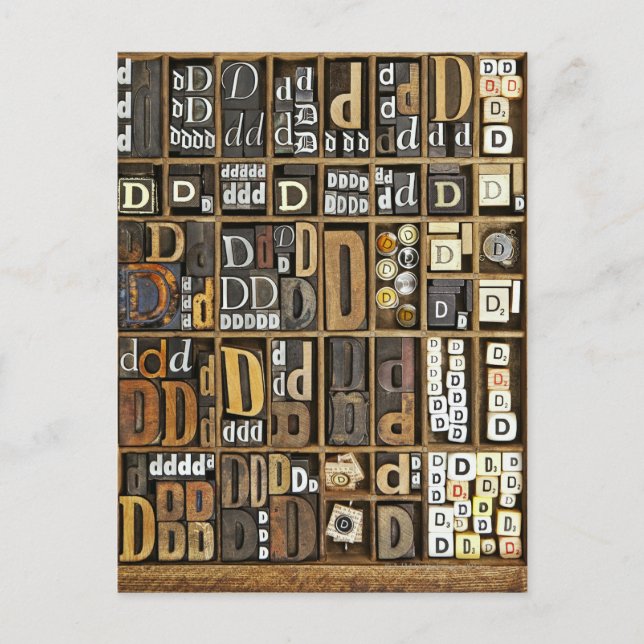 Cartão Postal Letra D (Frente)