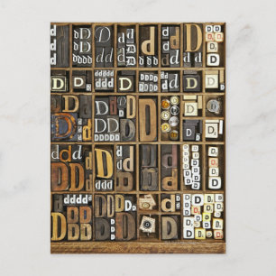 Cartão Postal Letra D
