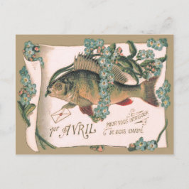 Cartão Postal Letra do miosótis dos peixes