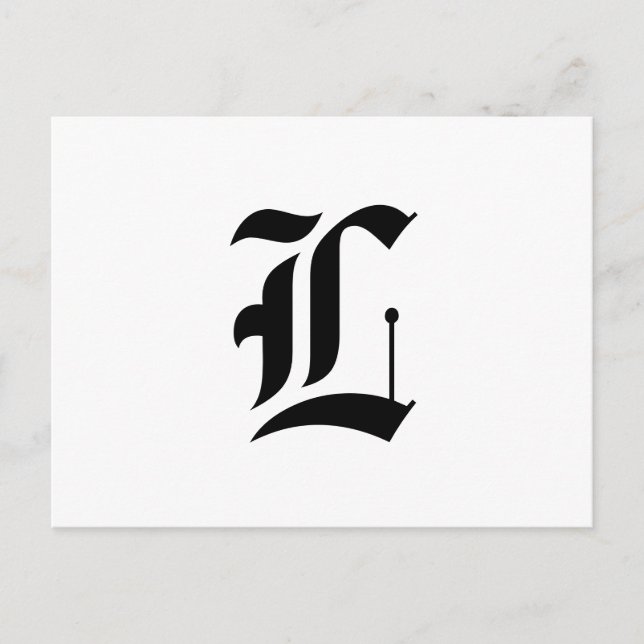 Cartão Postal Letra em inglês antiga personalizada (por exemplo, (Frente)