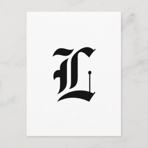 Cartão Postal Letra em inglês antiga personalizada (por exemplo,