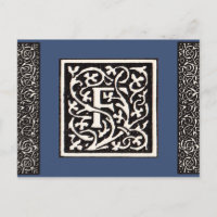 Letra F Art Nouveau Monograma Vintage