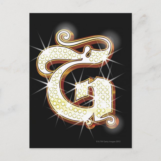 Cartão Postal Letra G (Frente)