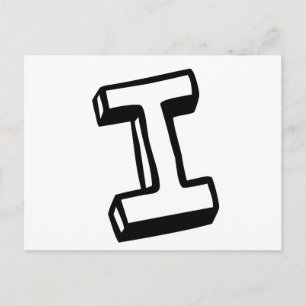 Cartão Postal Letra I