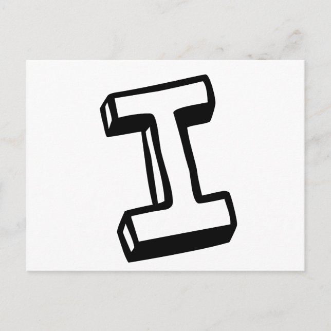 Cartão Postal Letra I (Frente)