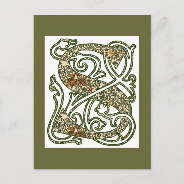 Cartão Postal Letra iluminada "S" (Frente)