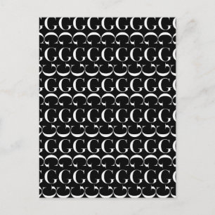 Cartão Postal Letra Inicial de Monograma G