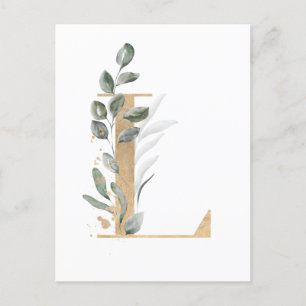 Cartão Postal Letra L Monograma