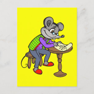 Cartão Postal Letra Mouse Escrevendo