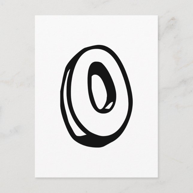 Cartão Postal Letra O (Frente)