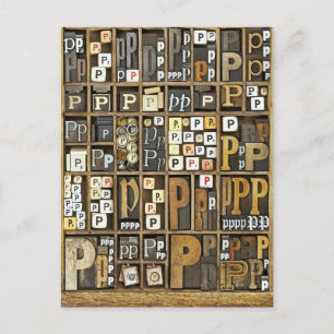 Cartão Postal Letra P