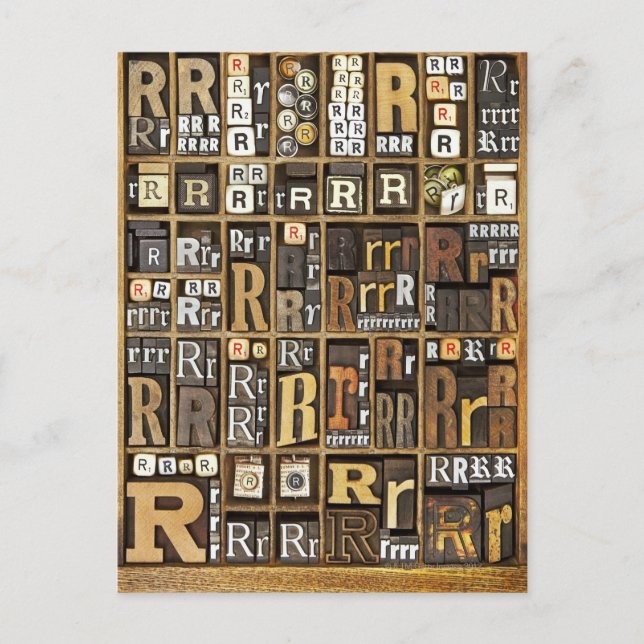Cartão Postal Letra R (Frente)