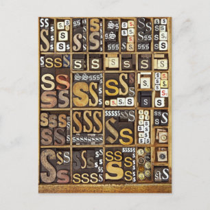 Cartão Postal Letra S