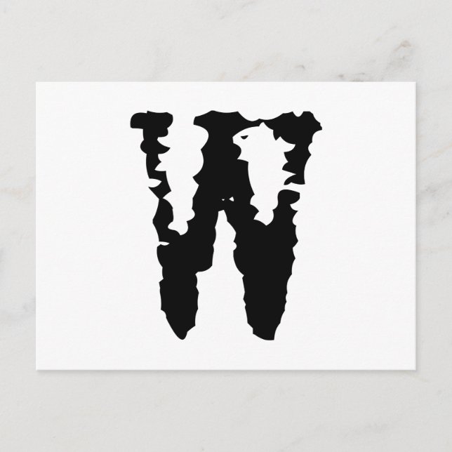 Cartão Postal Letra W (Frente)